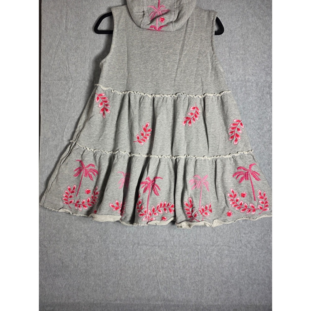 Johnny Was Cassia Grey Embroidered Swing Hoodie Jacket Vest Womens Small Pink - Picture 3 of 12